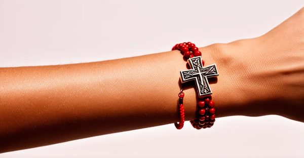 Red cross bracelets: stylish spiritual prayer accessories